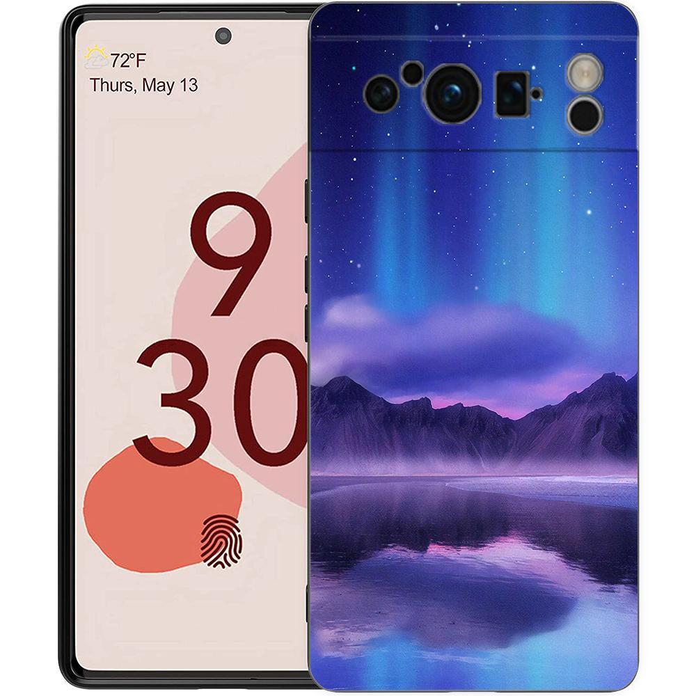 Красивые северные сияния Чехол для телефона Для Google Pixel 9 8 7 6 Pro XL 8A 7A 6A ТПУ Оболочка Мягкий Ударопрочный Черный Чехол