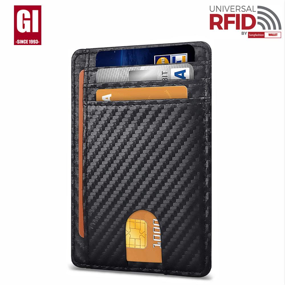 Мужская сумка для карт RFID с защитой от кражи, кардхолдер, чехол для карт мужской, с отверстием для AirTag