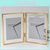 5 And 7 Inch Double Sided Transparent Fold Dual Photo Frame For Living Room Display
