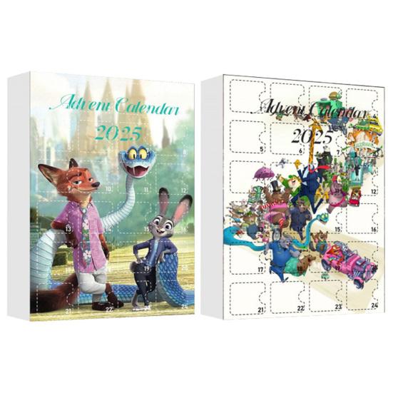 Адвент-календарь 24-дневный праздничный обратный отсчет с 24 акриловыми мультяшными фигурками животных, подарки на тему аниме для детей, взрослых, фанатов