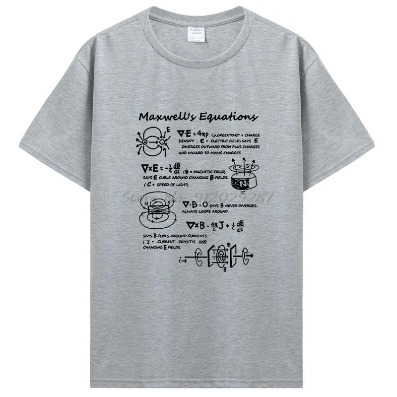 Funny Electromagnetic Physics Maxwell Equation Formula T Shirt Cotton Tshirt Birthday Gifts Summer Style T-shirt Men Clothing