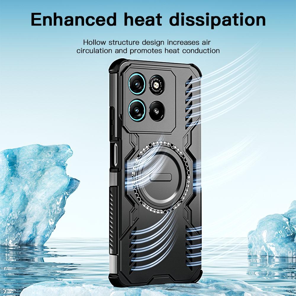 KEYSION Термозащитный чехол для Motorola G86 5G G57 G67 Power Магнитное охлаждение Ударопрочный чехол для телефона для MOTO G100 G15 G75 5G