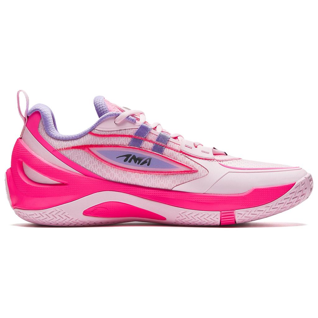 Anta Shunxi 1 V2 Family First Nitrogen Technology Shock Absorption Durable Low-Top Basketball Shoes Men Sneaker Pink Purple 912431110Q-1