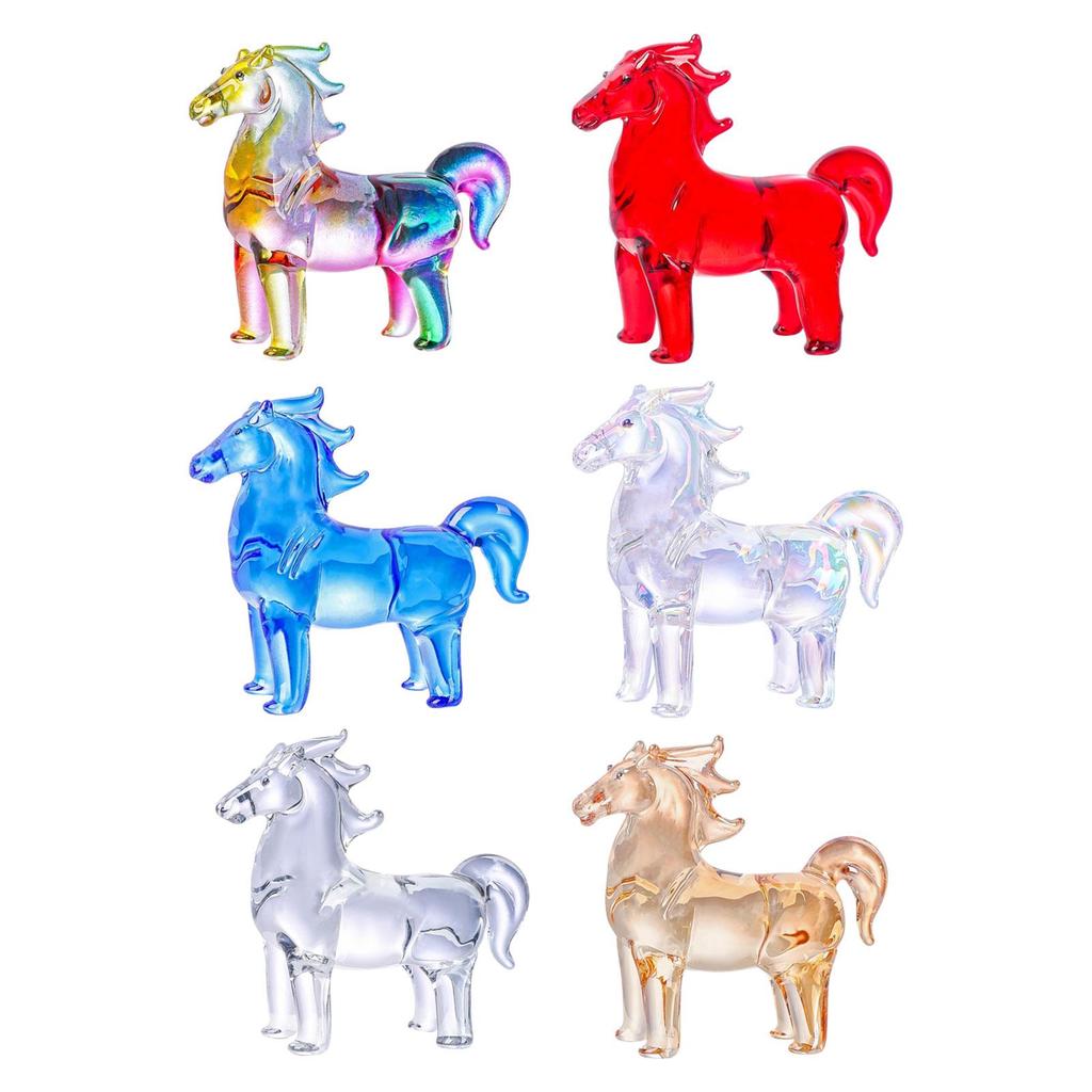 Elegant Crystal Horse Figurine Animal Statue Decorative Sculpture Tabletop Decor for Modern Home Bedroom