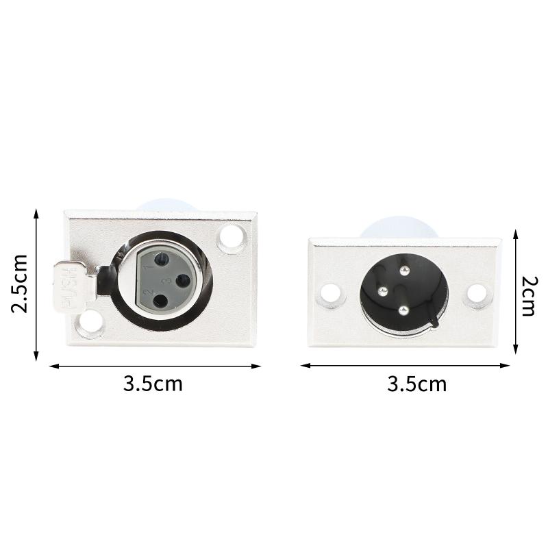 3 Pin XLR Panel Mount Connectors 4 Pack 2 Male 2 Female Jack Sockets for Microphone Cable Sound Stage Setup