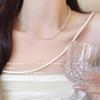 Модное женское ожерелье из хрустальных бусин в корейском стиле - универсальная цепочка на ключицу для темперамента
