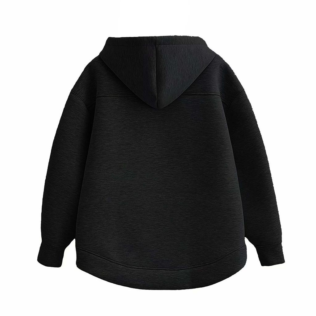 Зимняя ретро-толстовка с застежкой-молнией, модное уличное пальто с длинными рукавами, женское пальто