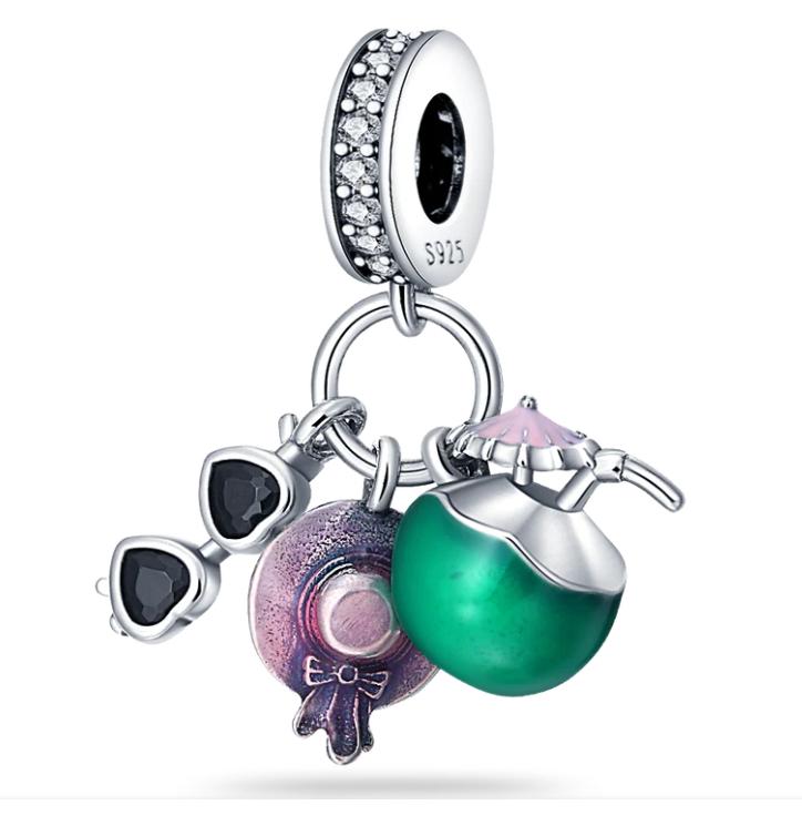 Copper Butterfly Bee Swallow Tree Charm Beads Fit For Original Bracelets Necklaces Diy Women'S Jewelry