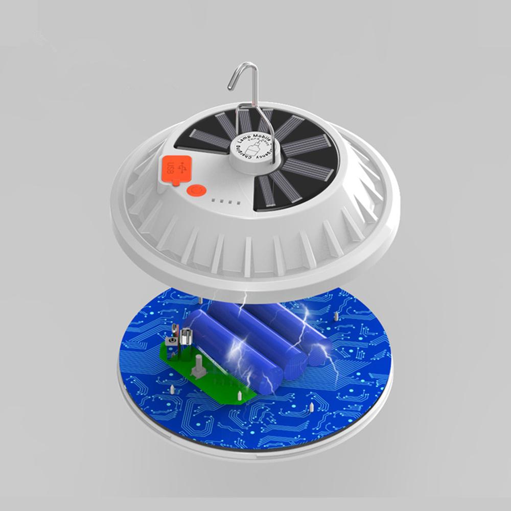 1*Rechargeable 60 Outdoor Camping Tent Light USB & Solar Lantern Hiking Lamp