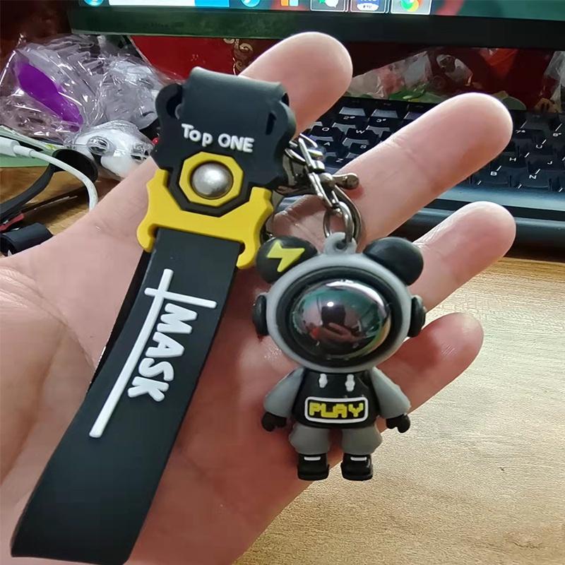 Высококачественный силиконовый брелок-кольцо в виде космонавта