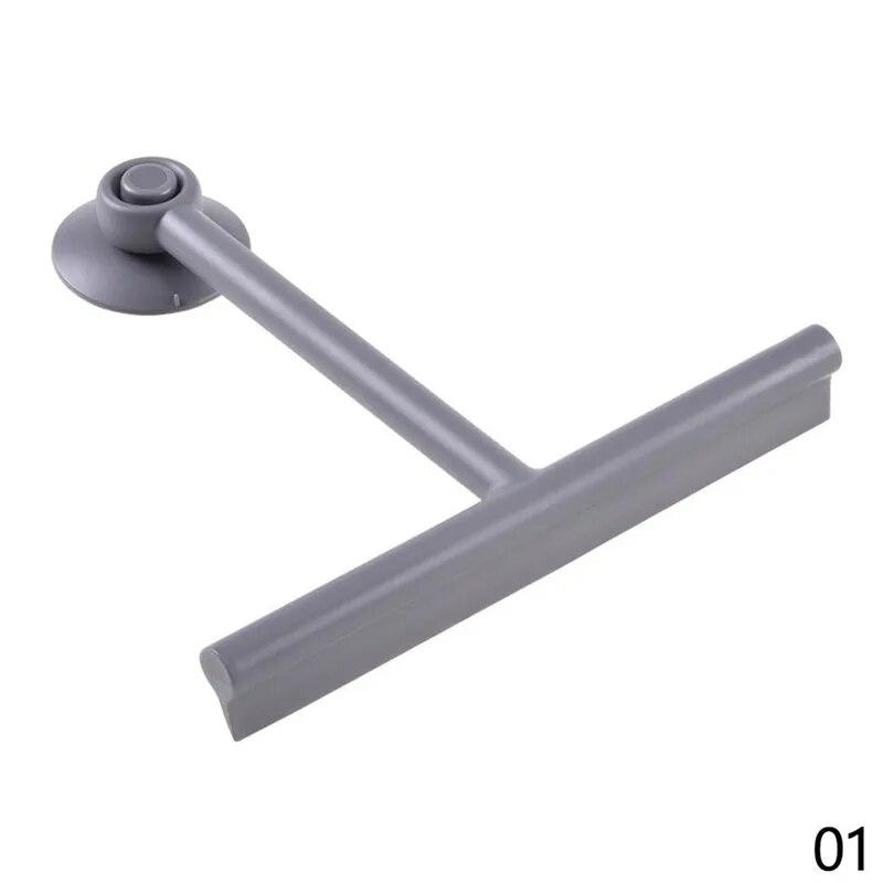 Скребок для душа с ручкой, стеклоочиститель, очиститель зеркала с присоской, силиконовый инструмент для чистки ванной комнаты