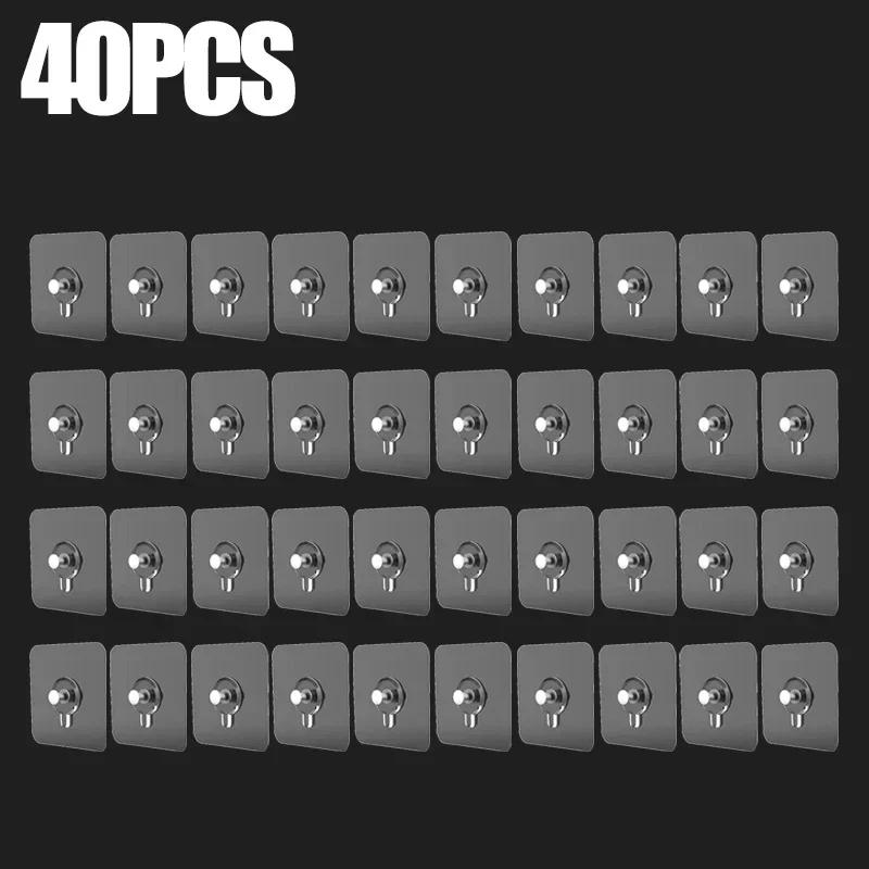 Прочный самоклеящийся крючок без сверления Кухонный настенный крючок Ванная комната Крючок Домашняя организация и хранение Кухонные аксессуары