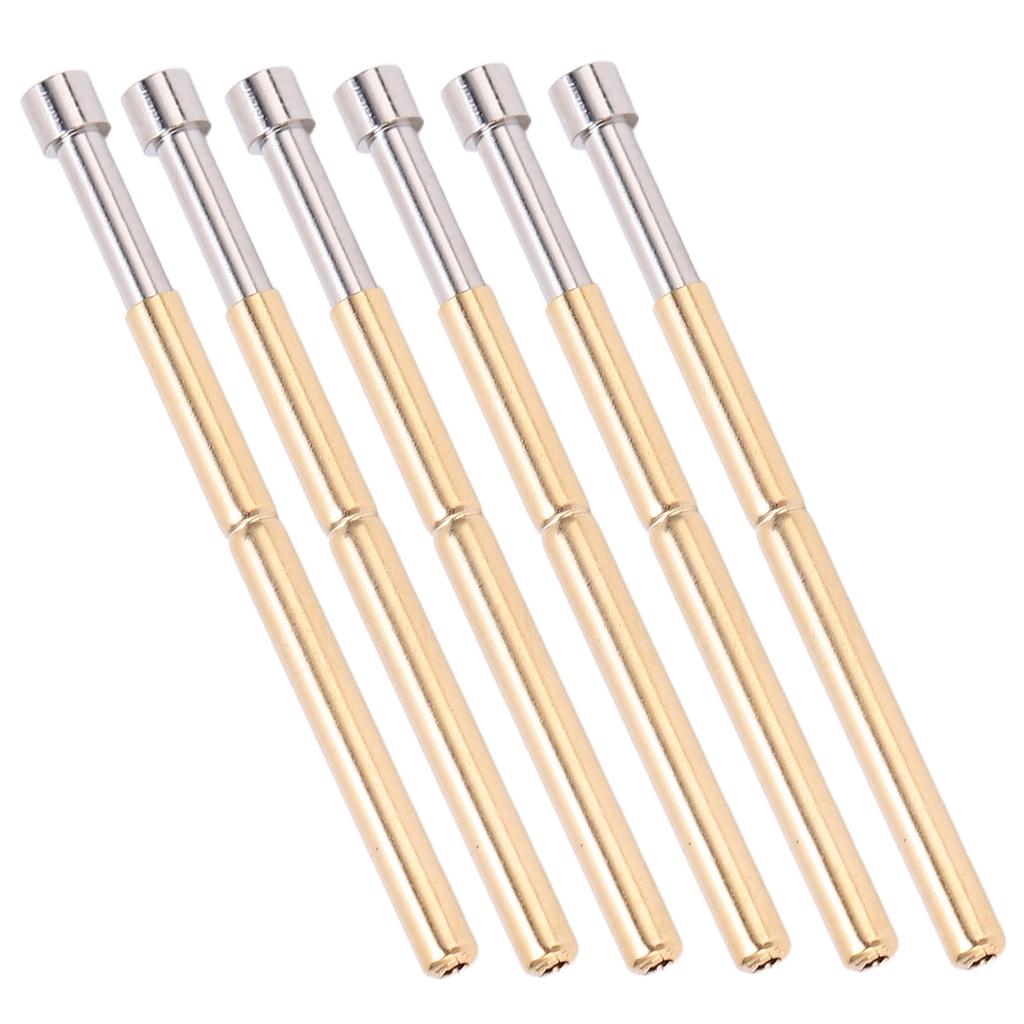 100pcs Spring Test Pogo Pin Concave Head Type Brass Material 2.02mm 0.1in Tube Diameter 33.35mm 1.3in PCB Testing Pins