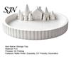 Jewelry Organizer Dish 3D Printed Winter Christmas Village Trinket Tray, Cottage Fir Tree Decorative Storage Tray Dish, Desktop for Vanity Entryway,