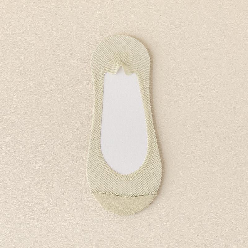 Женские нескользящие носки-лодочки из ледяного шелка с низким вырезом – Летние тонкие, невидимые, из чистого хлопка, короткий стиль