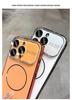 Apple 17 Pro Max Электрооцинкованный Магнитный Чехол с AG Матовым Защитным Стеклом на Весь Объектив для iPhone 16
