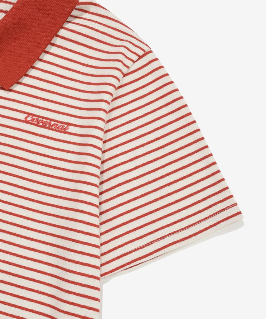 COVERNAT WOMAN Slim Striped T-Shirt Red