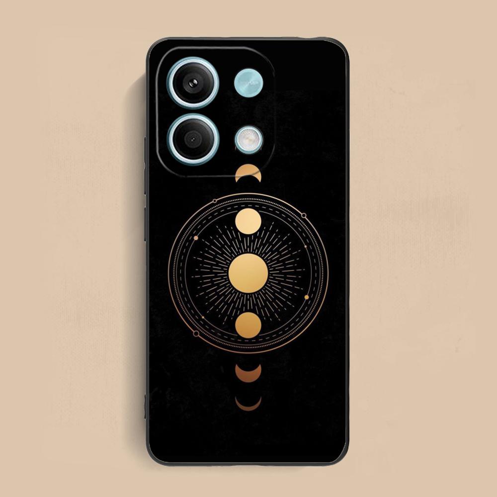 Чехол для мобильного телефона Солнце Луна для Xiaomi Redmi Note 14 13 12 11 S Pro Plus 4G 5G Цветная печать Чехол Роскошный Чехол Красивый
