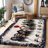 Halloween Horror Icons Floor Rug Office Rug Perfect for Playrooms Hallway Dining Room Foyer Antislip Carpet Anime Office Decor Gift for Festivals