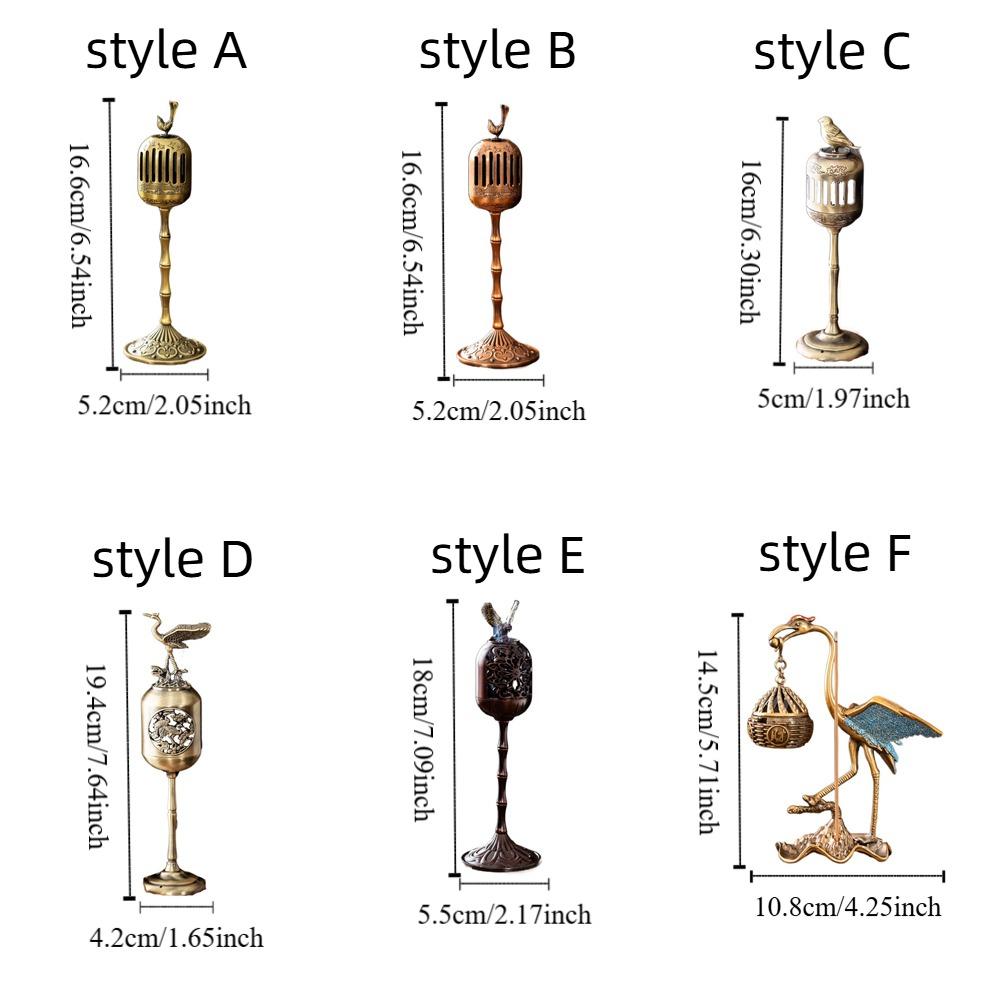 Изящная подставка для благовоний с обратным потоком Цинк Цинковый сплав Маленькая курильница для благовоний Печь на высокой ножке Кабинет