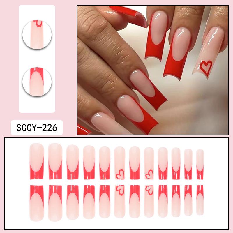 O5 Европейские и американские длинные накладные ногти - Наклейки для носимого нейл-арта для горячих девушек