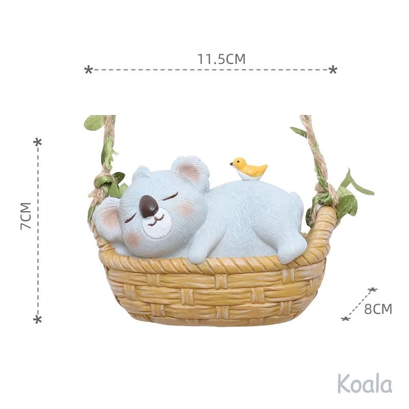 Swing Panda Statue, Hanging Animal Ornament, Swinging Kitten Puppy Koala Figurine for  Lawn Garden Courtyard Terrace Patio Tree