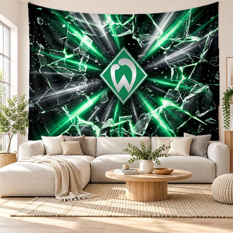 Werder Bremen Football Wall Tapestry, Soft Fabric Wall Hanging, Decorative Backdrop For Bedroom Home Wall Art