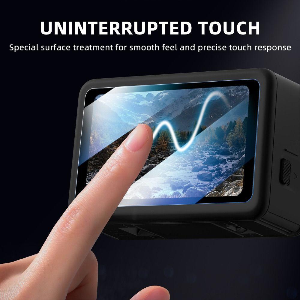 2 комплекта закаленного стекла Защитная пленка для экрана Lnes для аксессуаров экшн-камеры DJI Osmo Action 6