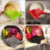 Silicone Kitchen Strainer Clip Pan Drain Rack Bowl Funnel Rice Pasta Vegetable Washing Colander Draining Excess Liquid Univers
