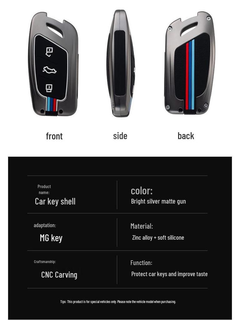 Metal Key Cover for MG ZS, HS, and MG6 (2018-2019) – Protects and Secures Your Car Key