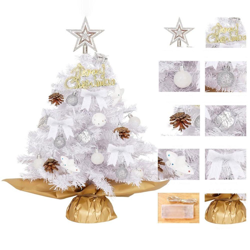 Искусственная мини-елка с огнями Миниатюрные сосновые поделки Модель рождественской елки Navidad