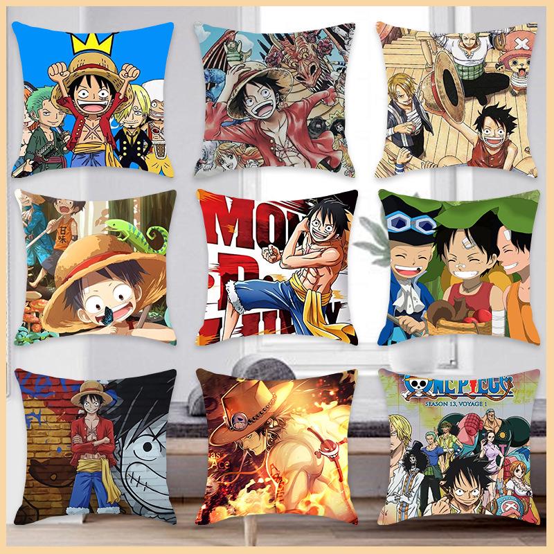 Плюшевая Подушка из Аниме One Piece - Мягкая Мультяшная Подушка для Дивана или Гостиной