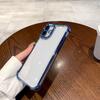 Подходит для iPhone16ProMax Гальванизированный Четырехугольный Противоударный Прозрачный Чехол для Мобильного Телефона Космический Чехол Apple 15 Жесткий Чехол Мягкий Бортик