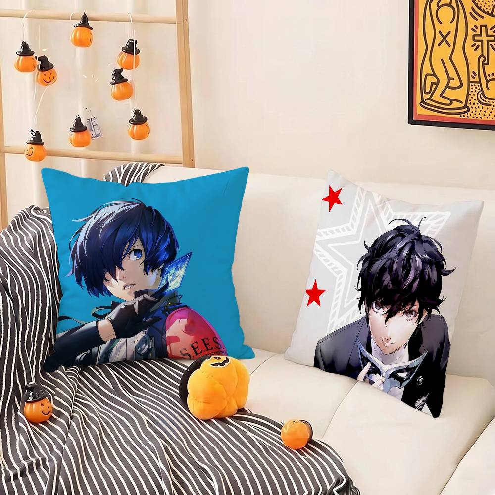 Game P-Persona 3 4 5 Anime Pillow Case Pattern Printed Pillowcase For Living Room Sofa Cushion Cover