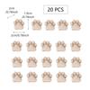 20pcs Landscaping Flowerpot Decoration Resin Cat Claw Ornaments Cat Paw Stepping Stones  Pathways