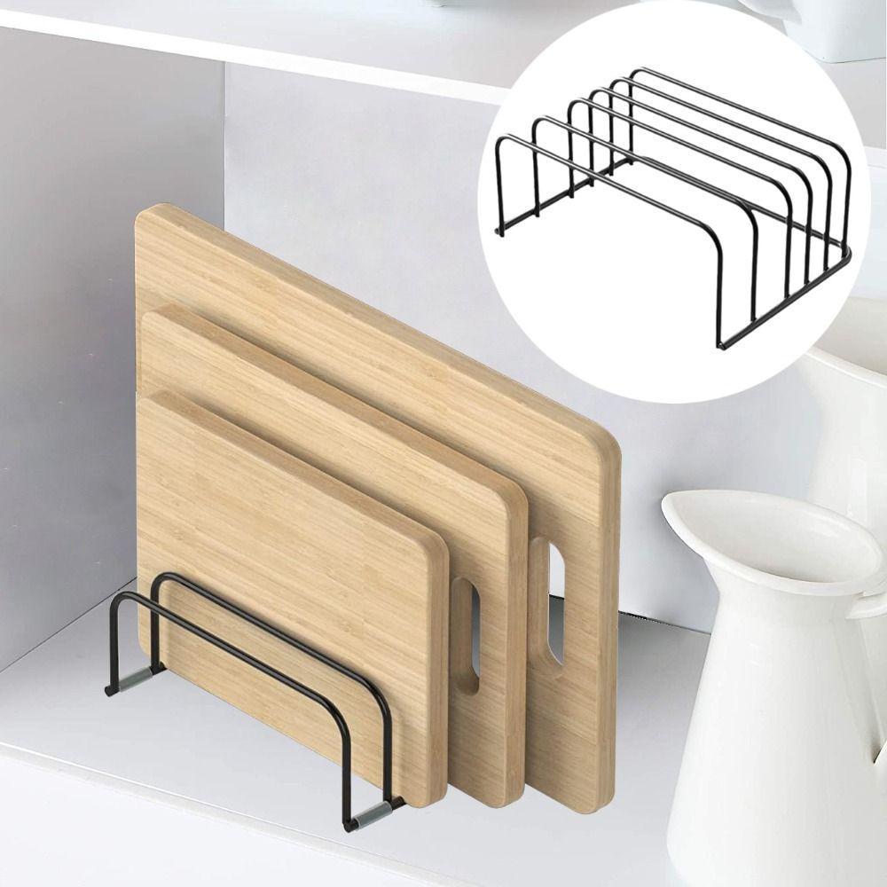 Bolded Chopping Board Organizer Iron Art Dish Holder Cutting Board Storage Shelf Pot Lid Rack Tray