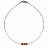 Necklace On a Silver Cord with Honey-colored Amber - Baltic Amber Collier