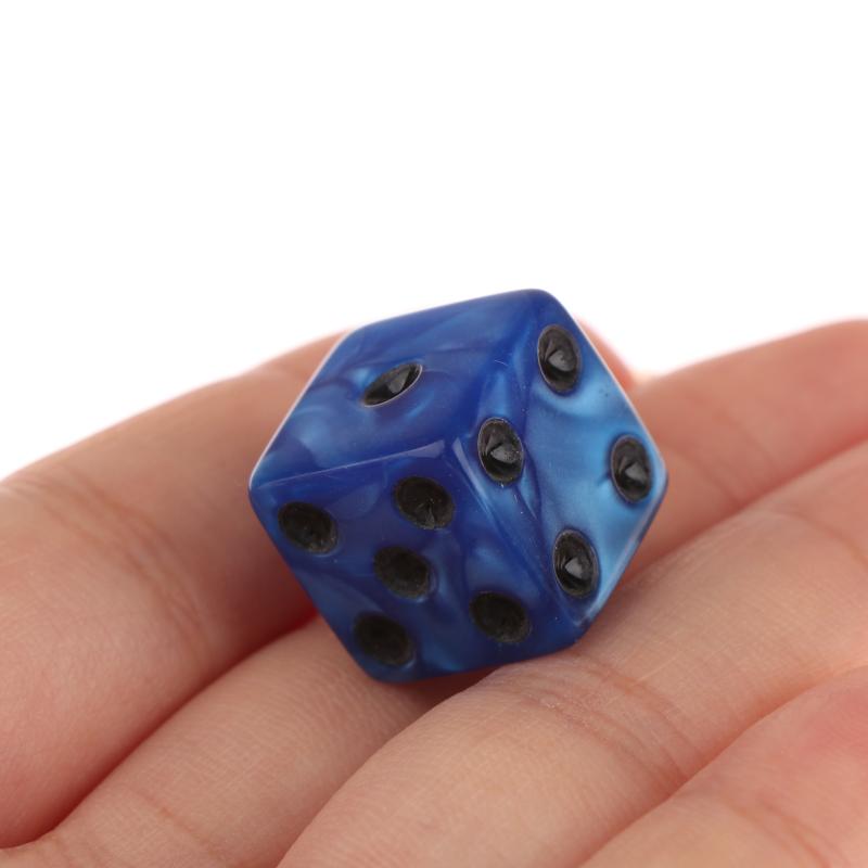 Шестигранные игровые кости 16 мм акриловый набор кубиков D6 для D&D, RPG, настольной игры или обучения математике, кости с эффектом авантюрина