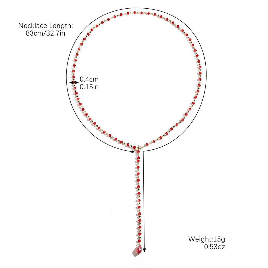 European & American Tassel Beaded Clavicle Crystal Necklace - Women's Fashion Jewelry