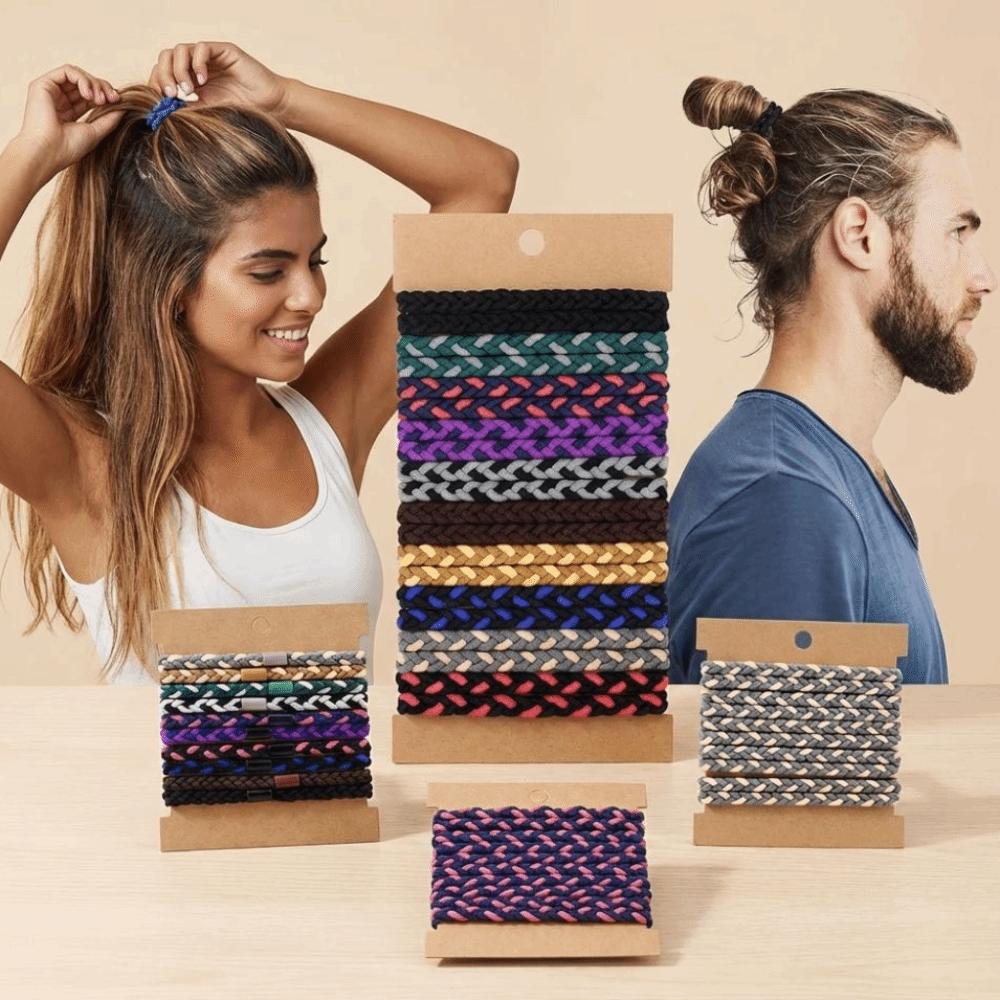Thick Hair/Thin Hair Boho Hair Ties No-Damage Ponytail Hair Rope Girls Women Man