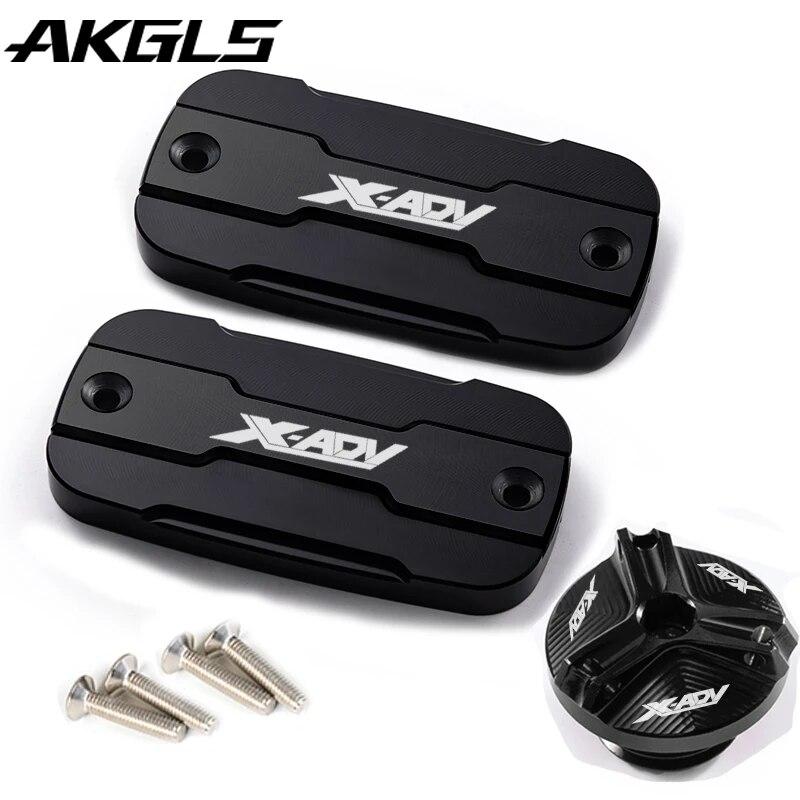 For HONDA XADV 750 X-ADV 750 X ADV 300 750 1000 2017-2022 Motorcycle Front Brake Fluid Tank Cap + Filling Port Cap Accessories