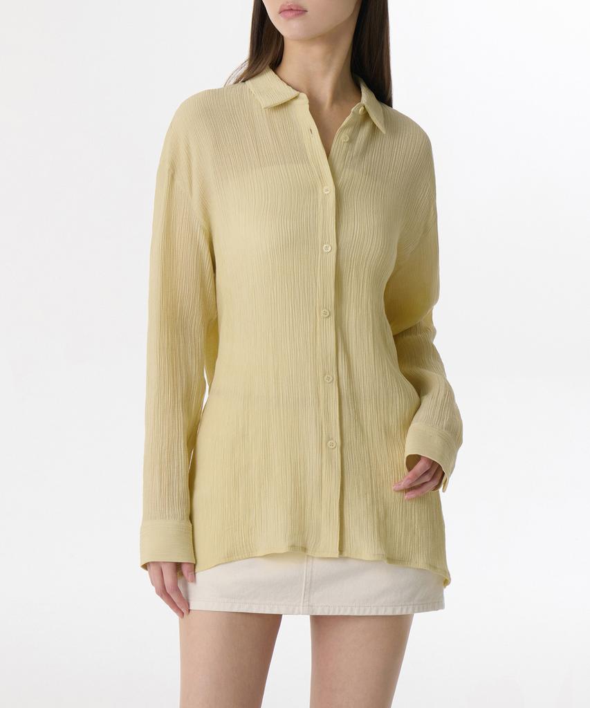 MUSINSA STANDARD WOMAN Women'S Oversized Sheer Crinkle Shirt [Butter]
