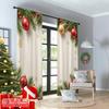 2pcs 2D Flat Printing Merry Christmas Popular Drapes Christmas Ornaments Festive Holiday 100% Polyester Without Electricity