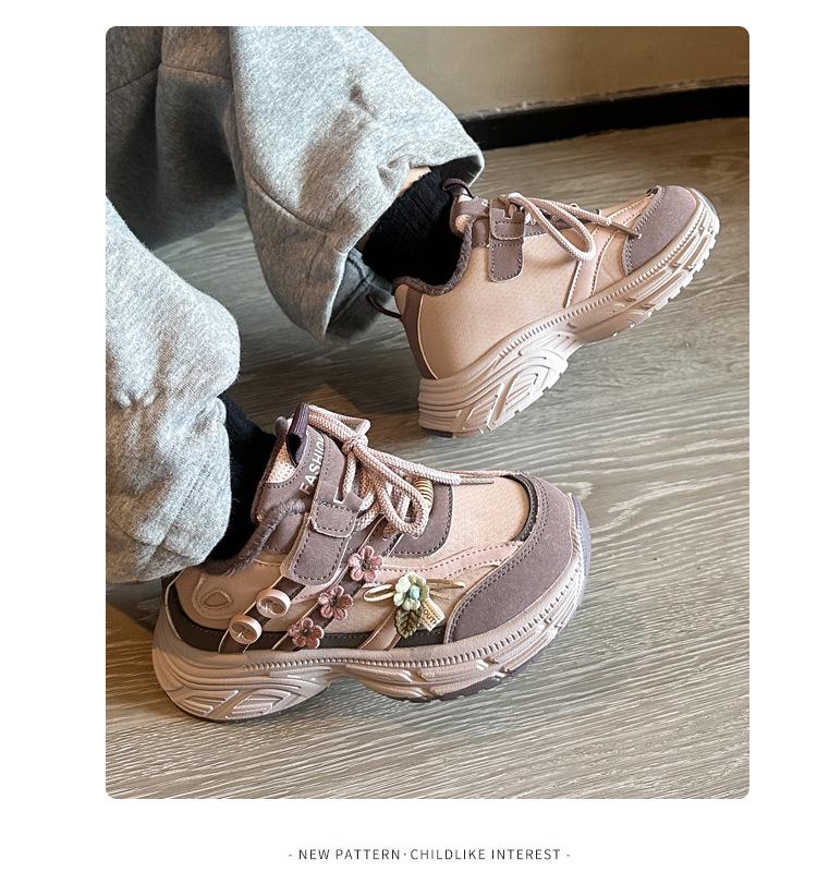 Зимние бархатные кроссовки для детей 2025 года - Корейский стиль для девочек