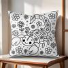 Graphic Calm Modern Cushion Cover Natural Linen Organic Fabric DoubleSided Printing Couch Pillow Covers Home Decor