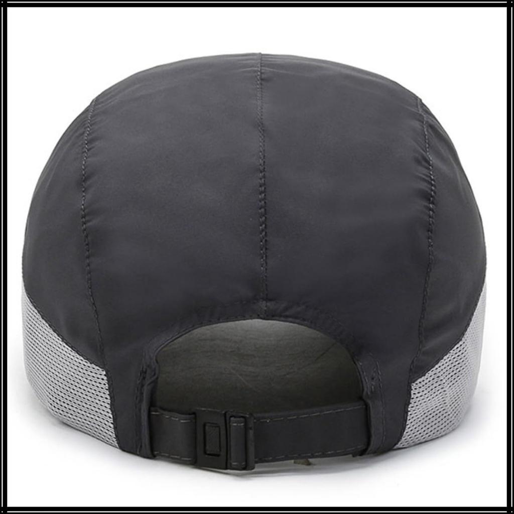 Cap Mesh Hat Sports Outdoor Casual Simple Men Women CZA093 [White Fang] (Black)