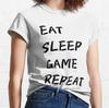 EAT SLEEP GAME REPEAT Design Gifts Classic Premium Tee for Women