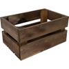 Caisse En Bois Wengé - CREATIVE DECO - 30 X 20 X 15 Cm - Caisse Rangement Bois - Caisse En Bois Vintage