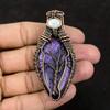 Tree Of Life Charoite Pendant Gemstone Copper Wire Wrapped Pendant Handmade Jewelry Designer Pendant Rainbow Moonstone Jewelry Gift For Her