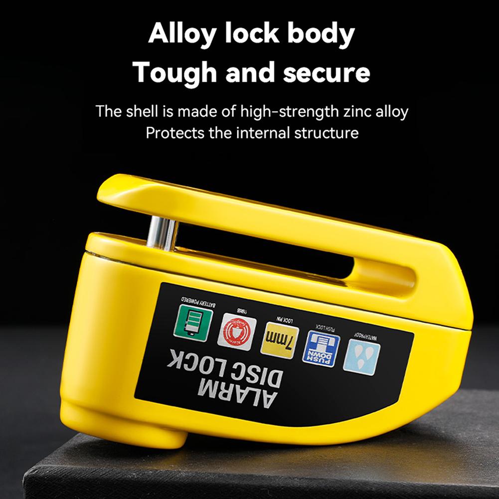 Безопасность Противоугонный велосипедный мотоциклетный дисковый тормозной замок с сигнализацией Алюминиевый сплав Безопасность Велосипедные замки для электровелосипеда скутера